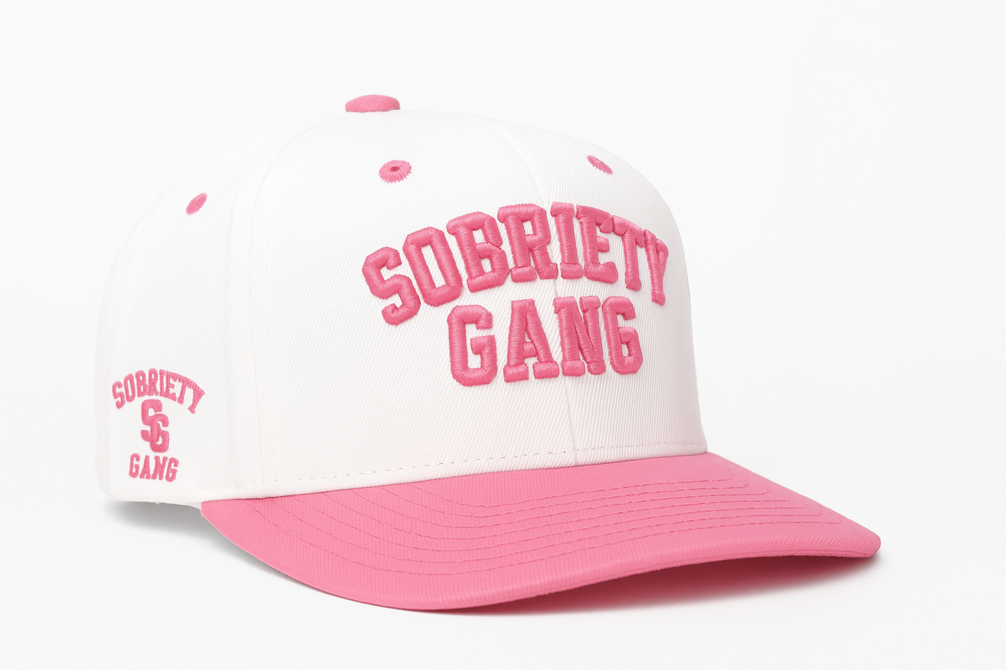 OG - White & Petal Pink (Pink Brim)